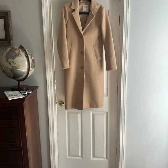 Abercrombie & Fitch Wool Blend Dad Coat - Picture 8 of 8